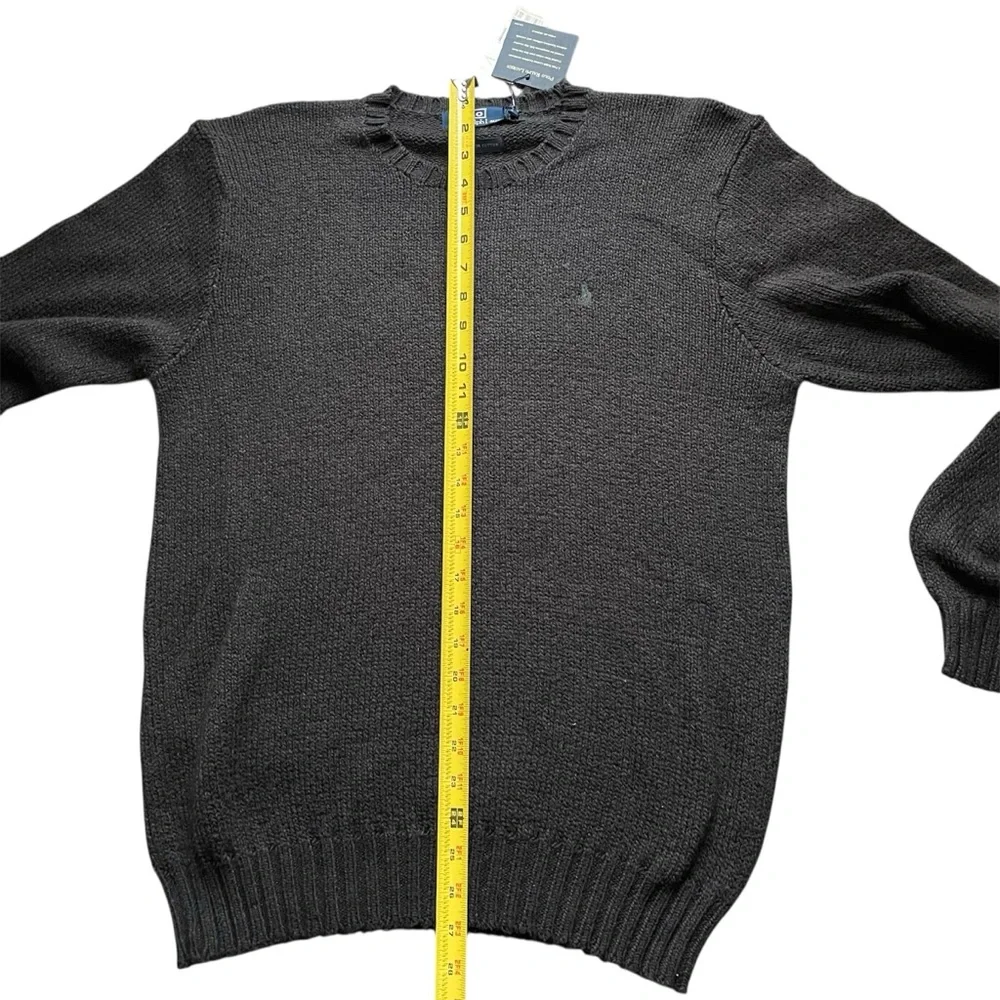 Polo Ralph Lauren‎ Vintage Black Luxury Cotton Sweater, L